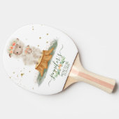 Woodland Sheep Mom To Be Baby Shower Tischtennis Schläger (Seitenansicht)