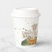 Woodland Sheep Welcome Gold Pappbecher (Vorderseite)