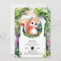Woodland Simple Eichhörnchen Geburtstag