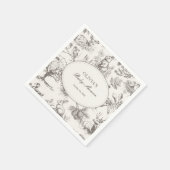 Woodland Sketch Allover Print Baby Shower Serviette (Ecke)