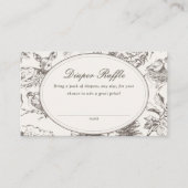 Woodland Sketched Allover Print Diaper Raffle Begleitkarte (Vorderseite)