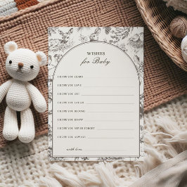 Woodland Sketched Wishes for Baby Card Einladung