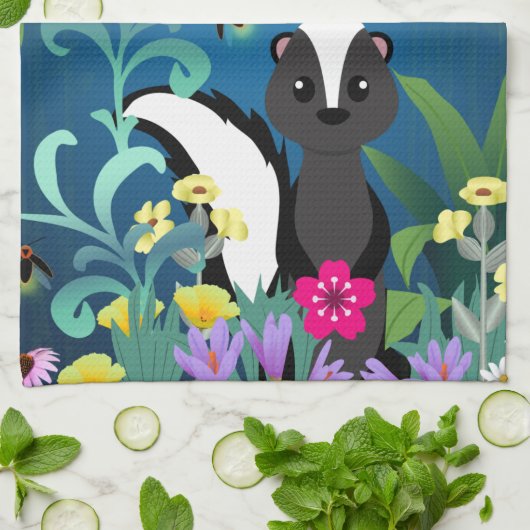 Woodland Skunk Geschirrtuch (Gefaltet)