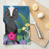 Woodland Skunk Geschirrtuch (Viertel Falte)