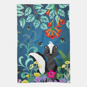 Woodland Skunk Geschirrtuch