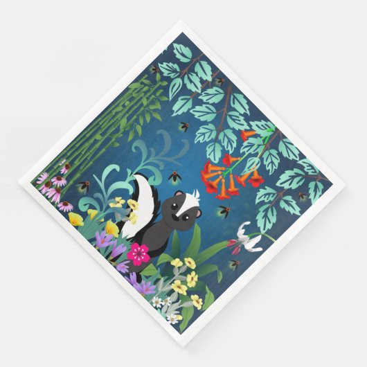 Woodland Skunk Serviette (Ecke)