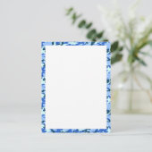 Woodland Sky Blue Camouflage mit White Postkarte (Stehend Vorderseite)