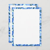 Woodland Sky Blue Camouflage mit White Postkarte (Vorne/Hinten)