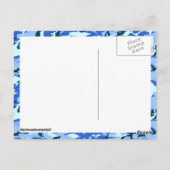Woodland Sky Blue Camouflage mit White Postkarte (Rückseite)