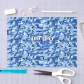 Woodland Sky Blue Camouflage Seidenpapier (Handwerk)