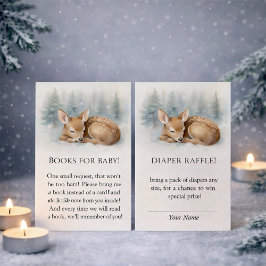 Woodland Sleeping Baby Deer Winter Books for Baby Begleitkarte