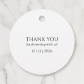 Woodland Sleeping Baby Deer Winter Thank You Geschenkanhänger (Rückseite)