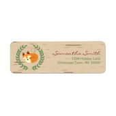 Woodland Sleeping Fox Birch Baby Dusche (Vorne)