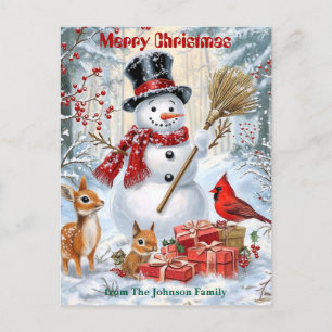 Woodland Snowman Personalisierte Weihnachten
