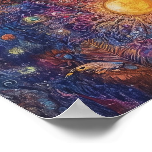 Woodland Spirit Goddess Poster (Ecke)