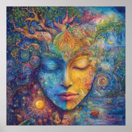 Woodland Spirit Goddess Poster