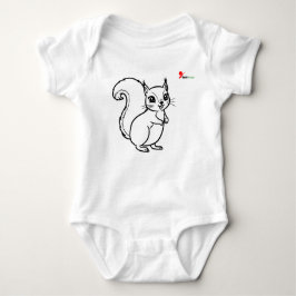 Woodland Squirrel Baby Bodysuit Baby Strampler