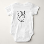 Woodland Squirrel Baby Bodysuit Baby Strampler (Rückseite)