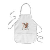 Woodland Squirrel Cute Personalized Kinderschürze (Vorne)