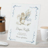 Woodland Squirrel Diaper Raffle Baby Shower Sockelschild (In Situ)