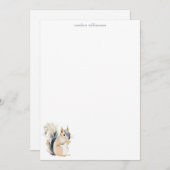 Woodland Squirrel Nature Personalized Stationery Mitteilungskarte (Vorne/Hinten)