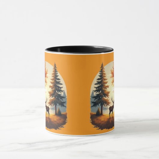 Woodland Stag Deer Herbst Tasse (Zentrum)