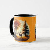 Woodland Stag Deer Herbst Tasse (Vorderseite Links)