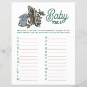 Woodland Storybook ABCs Baby Shower Party Game Flyer (Vorne)