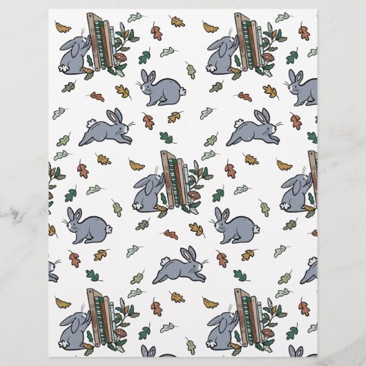 Woodland Storybook ABCs Baby Shower Party Game Flyer (Hinten)