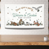 Woodland Storybook Babydusche Willkommen Banner