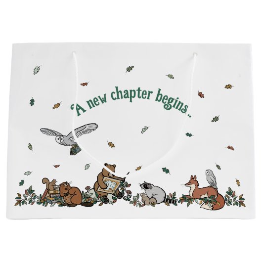 Woodland Storybook Kinderdusche Große Geschenktüte (Vorderseite)