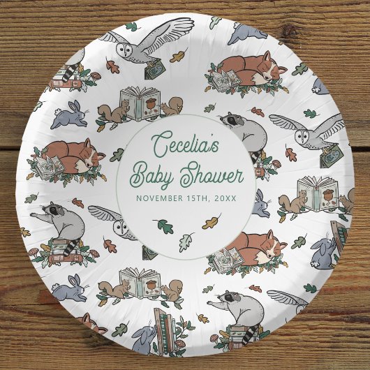 Woodland Storybook Kinderdusche Pappteller