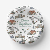 Woodland Storybook Kinderdusche Pappteller (Vorderseite)