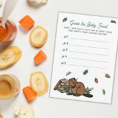 Woodland Storybook Ratet das Food Baby Shooter Gam Begleitkarte