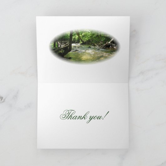 "Woodland Stream" Dankeskarte (Innenseite)