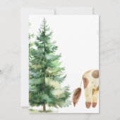 Woodland Süße Tier Giraffe Kinderdusche Einladung (Rückseite)