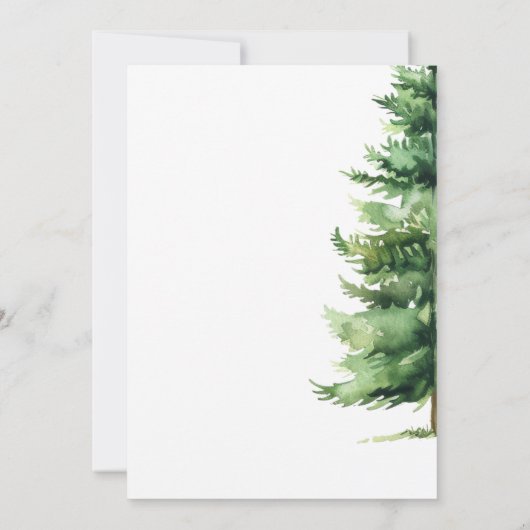 Woodland Süße Tier Monkey Baby Dusche Einladung (Rückseite)