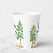 Woodland süße Tier Reh Babydusche Pappbecher (Rechts)