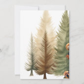 Woodland Süße Tier Tiger Baby Dusche Einladung (Rückseite)