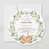 Woodland Sweet Deer Baby Dusche Einladung (Vorderseite)