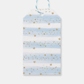 Woodland Sweetheart Valentines Blue Gold Balloons Geschenkanhänger (Rückseite)