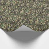 Woodland Tan Green Brown Militärische Camouflage C Geschenkpapier (Ecke)