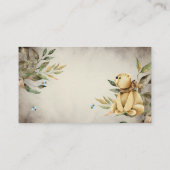 Woodland Teddy Bear Boy Babydusche Windelwindeln Begleitkarte (Rückseite)