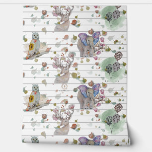 Woodland Thema Kidsroom Tapete