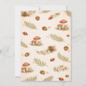 Woodland Theme Adorable Forest Animals Baby Shower Einladung (Rückseite)