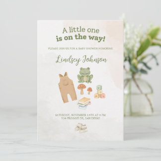 Woodland Theme Baby Shower Einladung