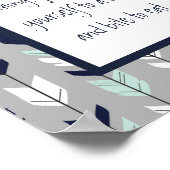 Woodland Theme Baby Showposter - Minze, Navy, gr Poster (Ecke)