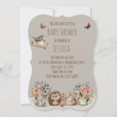 ~*Woodland Theme Neutral Baby Shower Einladung (Vorderseite)