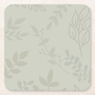 Woodland Theme Rechteckiger Pappuntersetzer