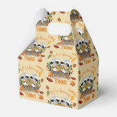 Woodland Theme Twins Baby Dusche Gefälligkeitsboxe Geschenkschachtel (Vorderseite)